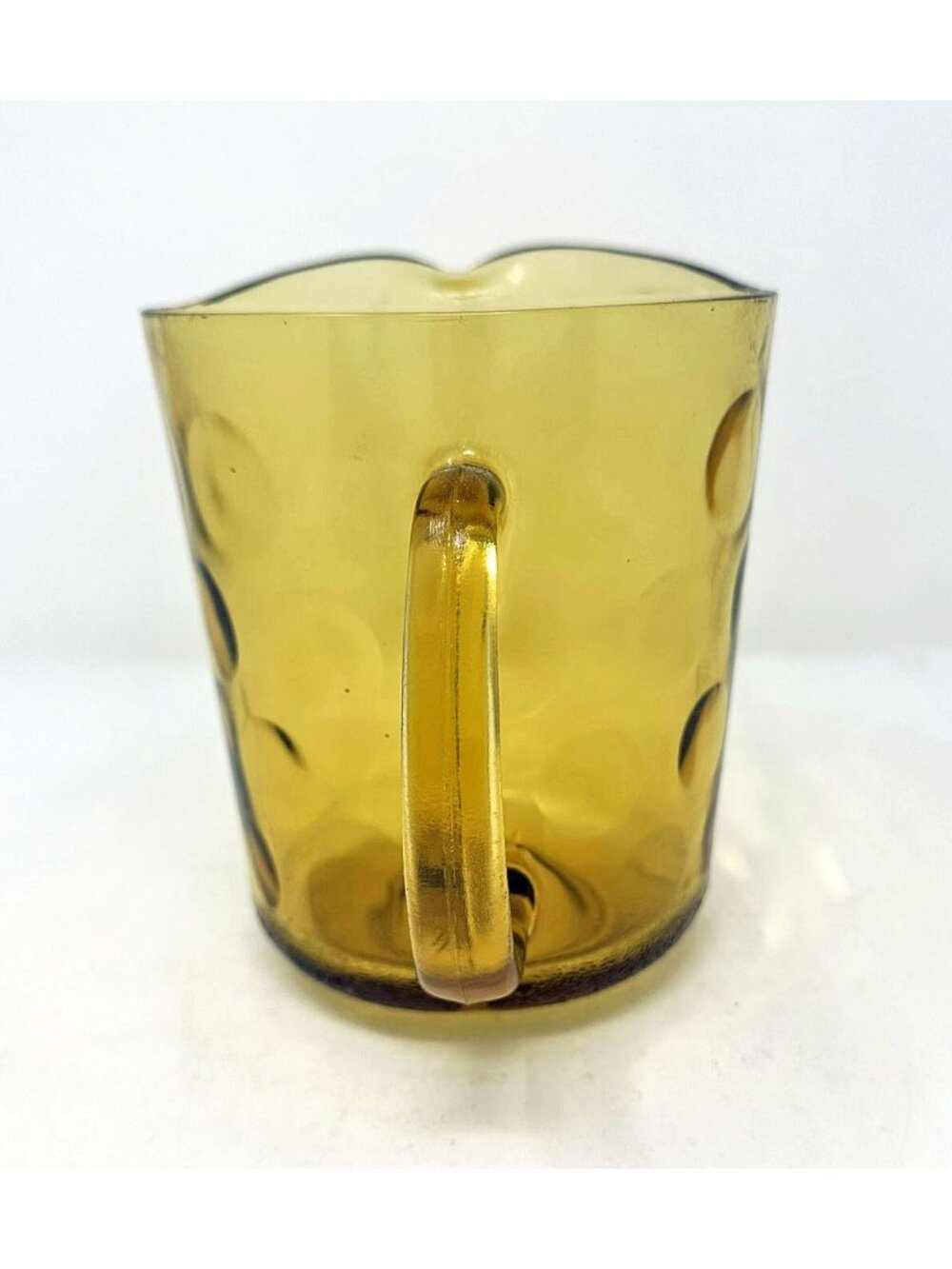 HAZEL ATLAS ELDORADO 56 oz Juice Pitcher Granada Gold Vogue Dot Thumbprint - Picture 2 of 8